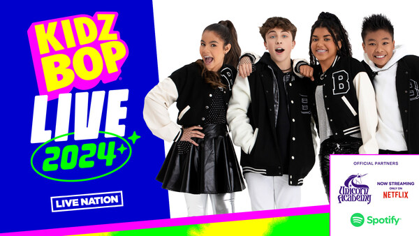 Featured Image for “KIDZ BOP Extends 2024 Tour; Adds 17 New Dates Spotify Joins As An Official Tour Partner”